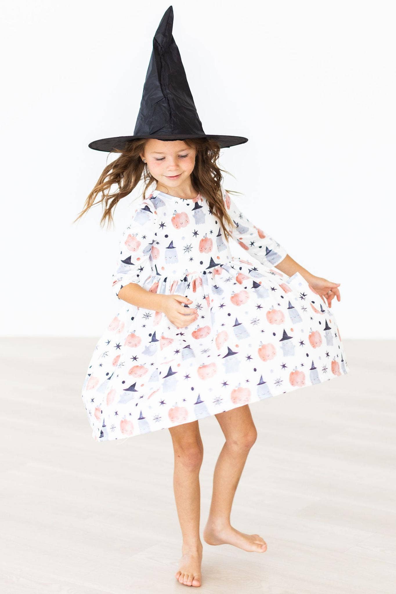 Peek-a-Boo 3/4 Sleeve Pocket Twirl Dress