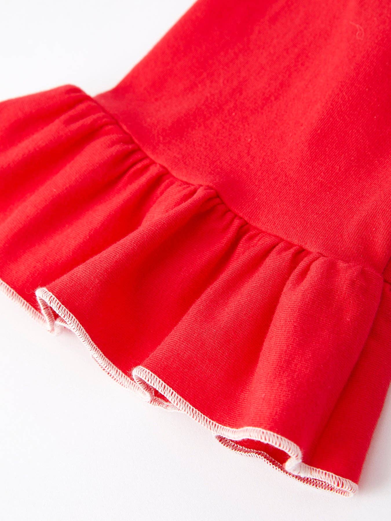 Red Girls Embroidered Pajamas