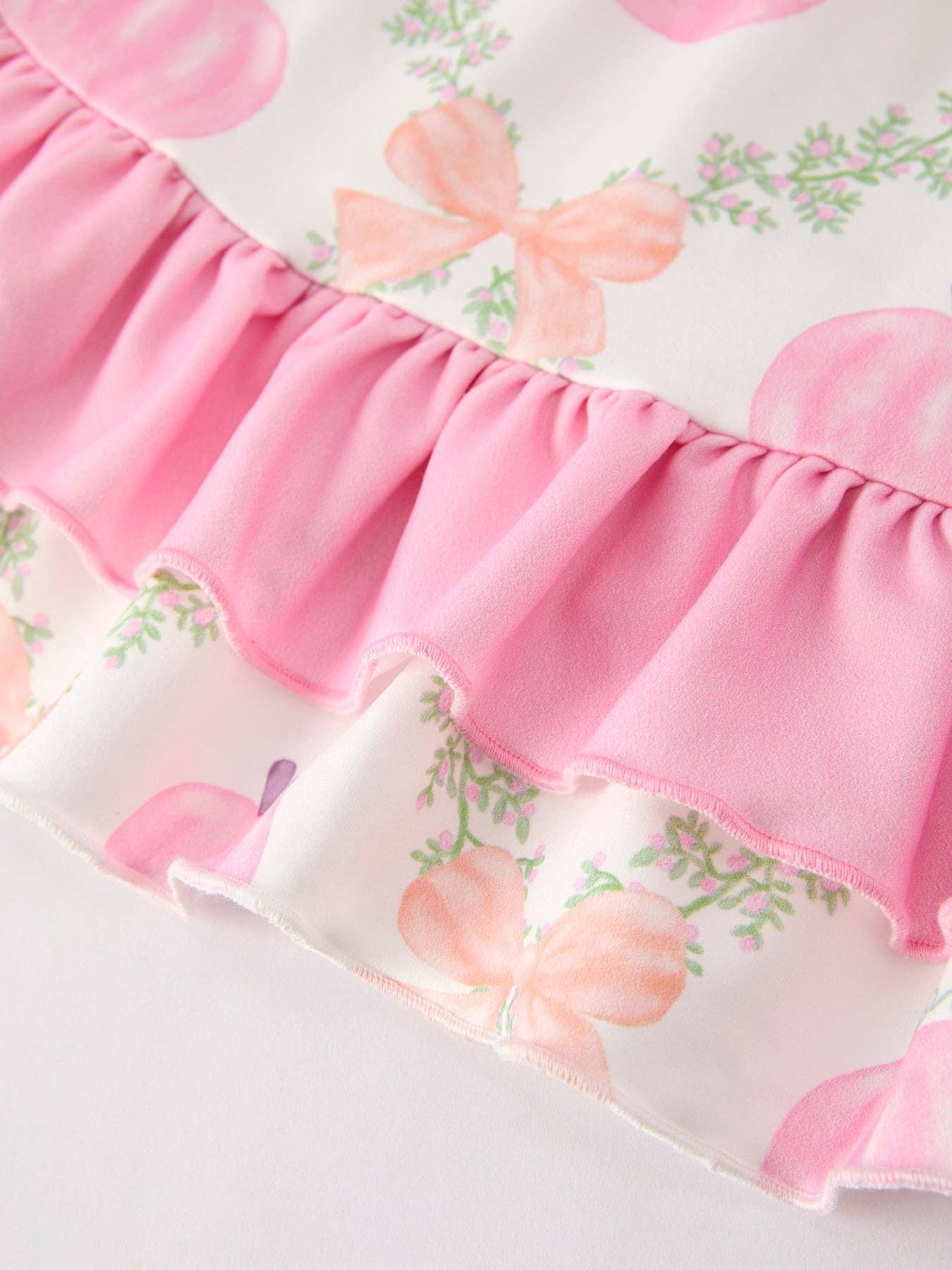 Halloween Pumpkin Pink Ruffle Girls Dress