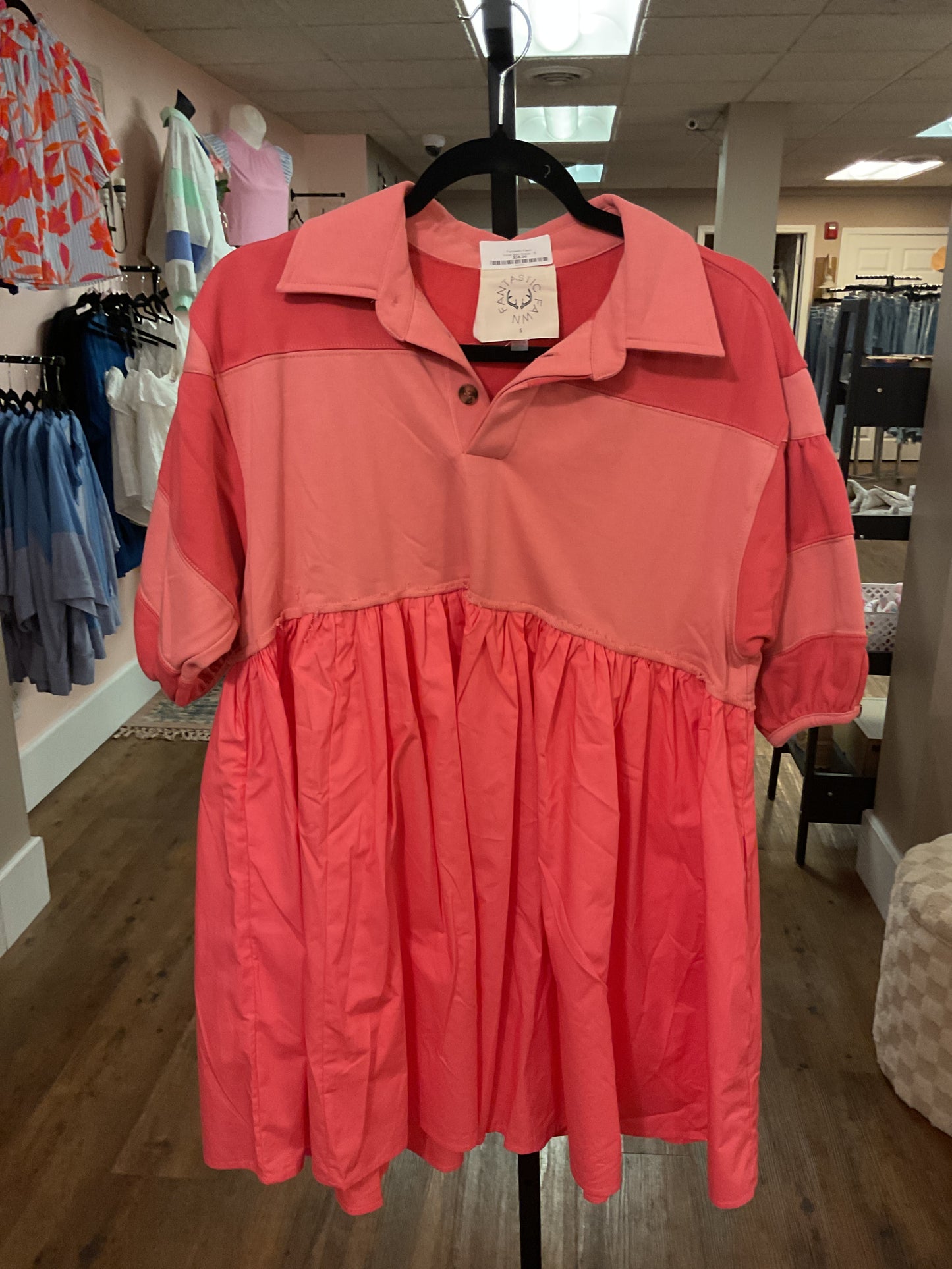 Coral Mini Dress