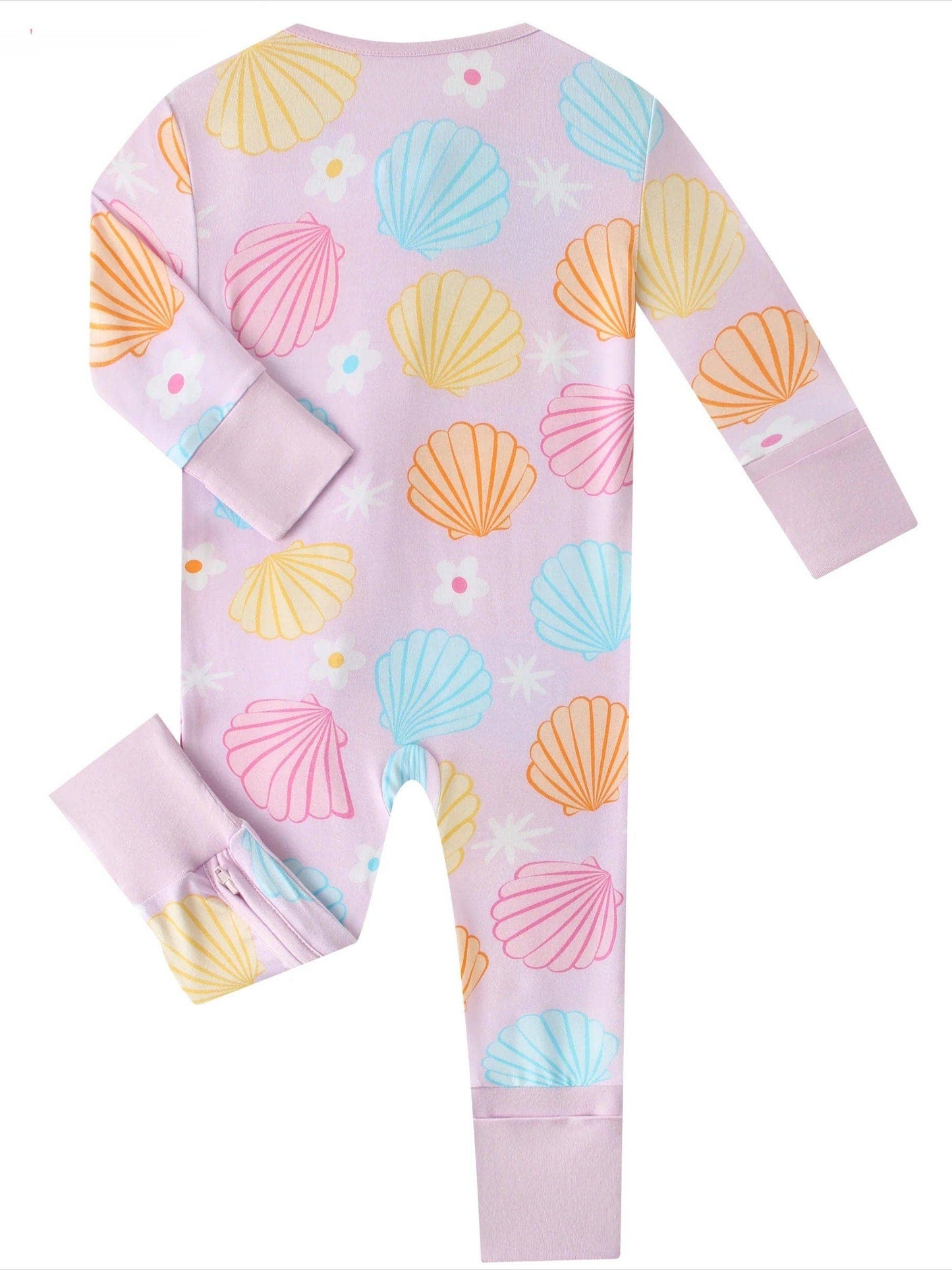 Pastel Seashell Bamboo Zippy