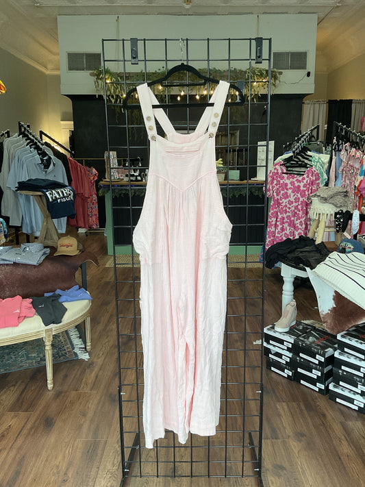 Blush Linen Overall