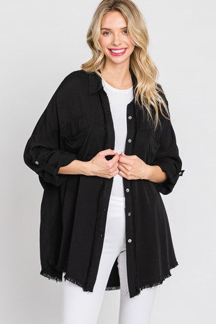 Black Woven Shirt