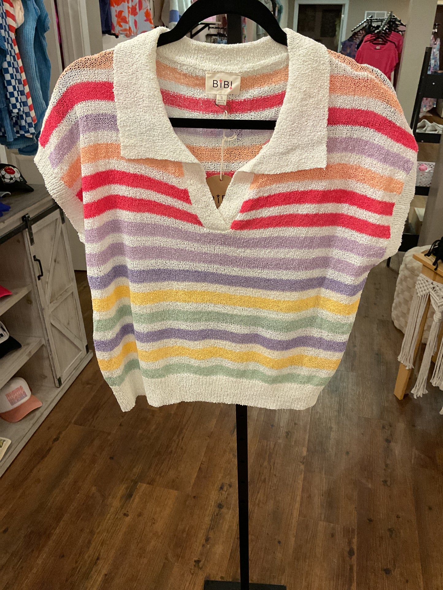 Stripe Knit Top