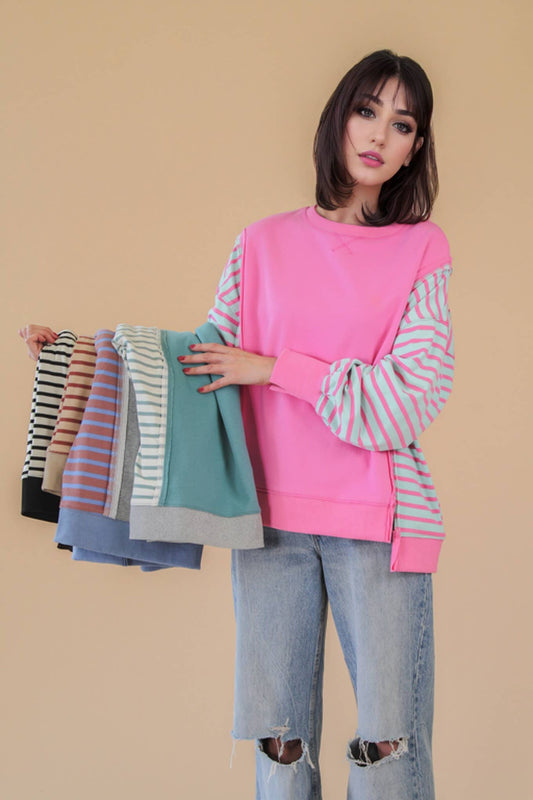 Oversized Striped Top