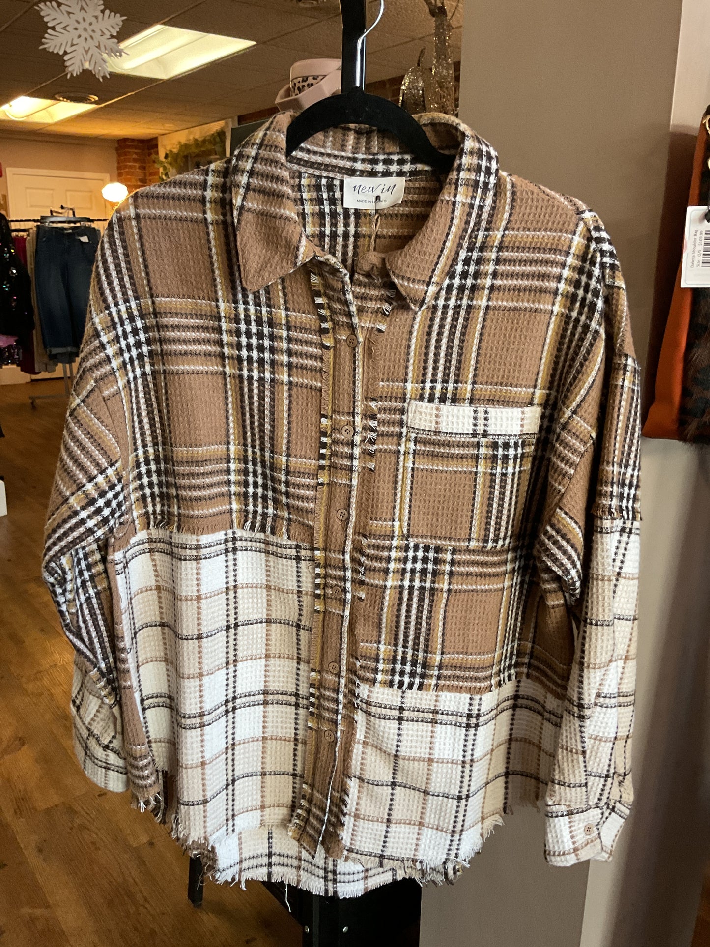 Mix Plaid Shacket