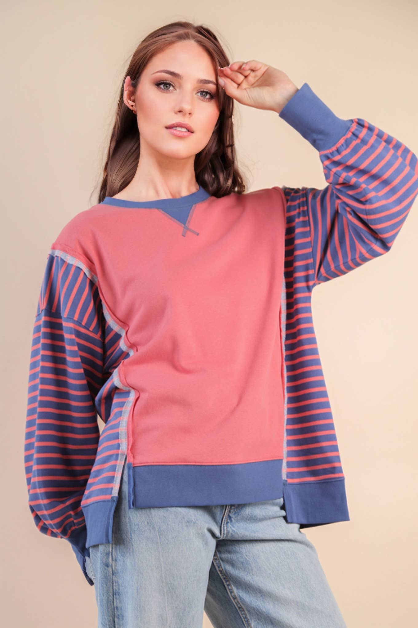 Oversized Striped Top