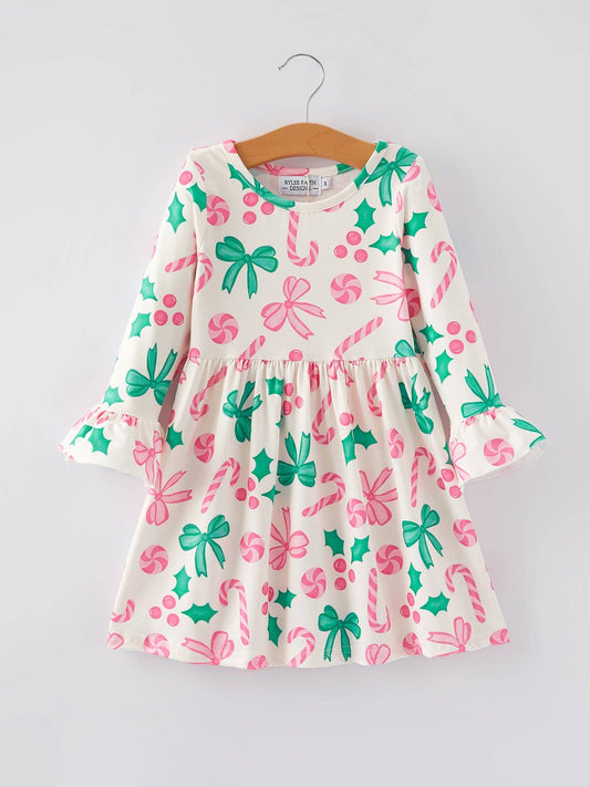 Christmas Candy Bow Dress