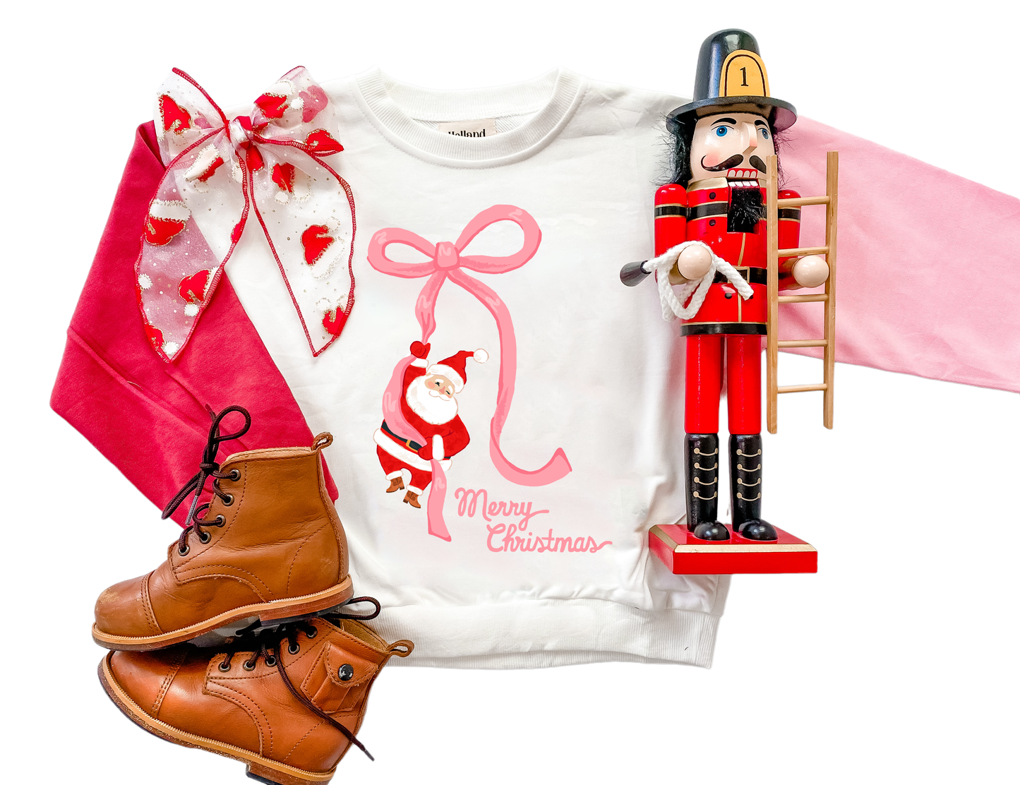 Santa Bow Sweatshirt