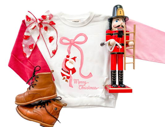 Santa Bow Sweatshirt