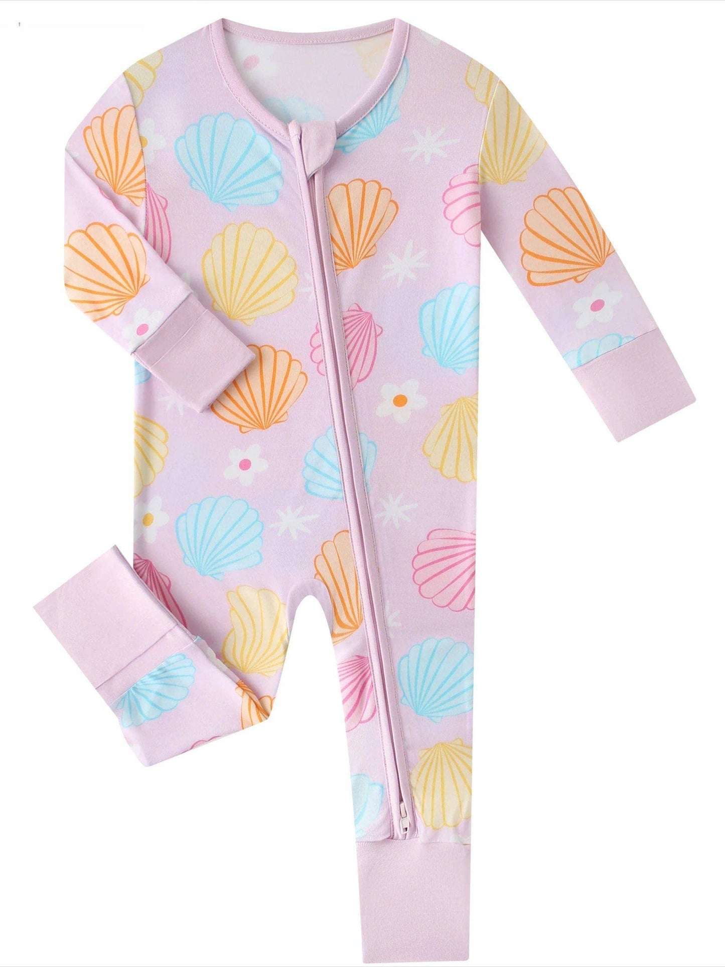 Pastel Seashell Bamboo Zippy