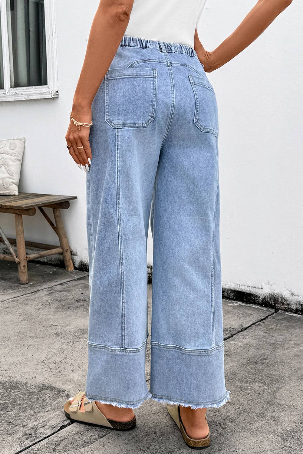 Drawstring Wide Leg Pants