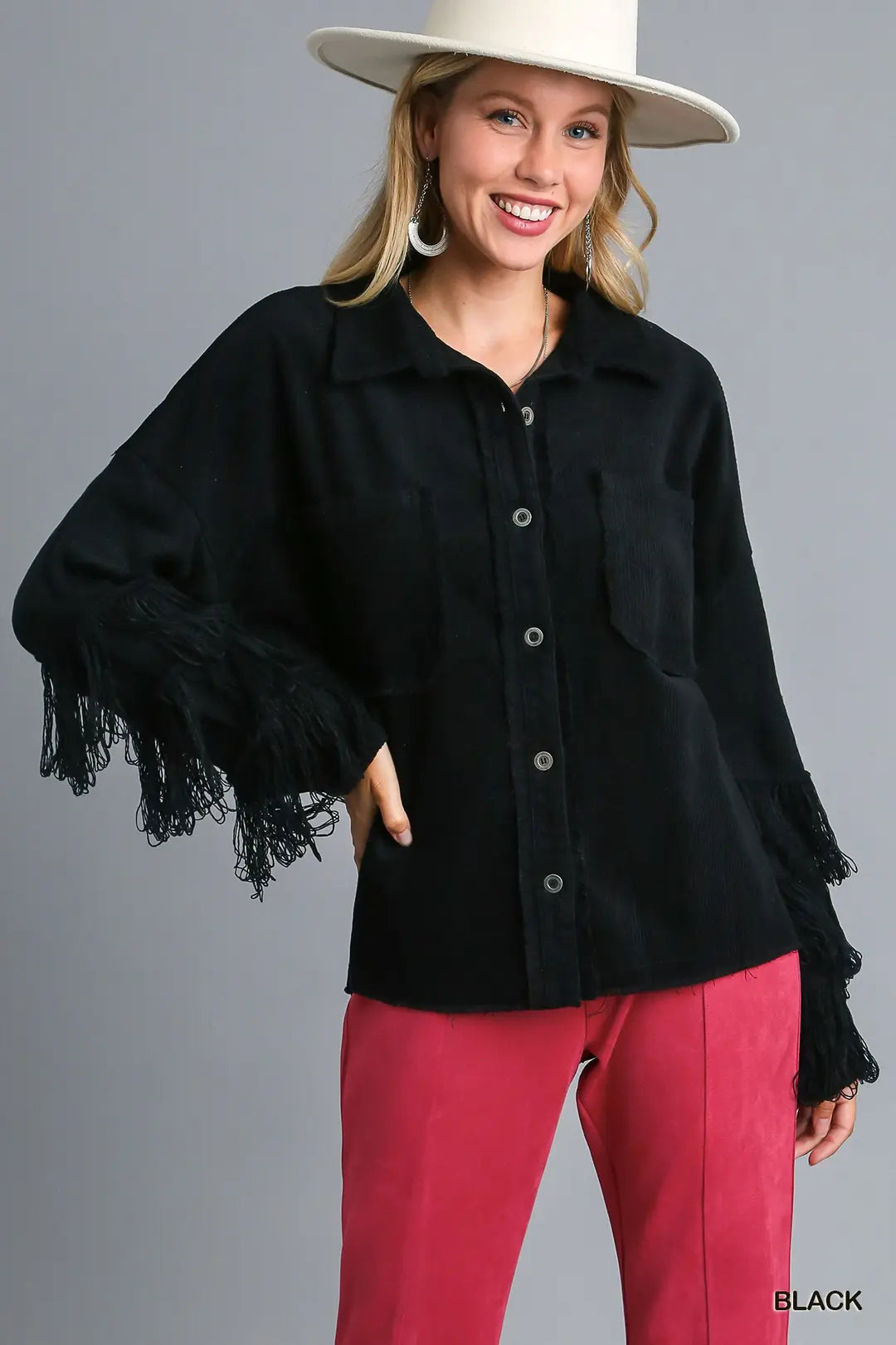 Black Cord Fringe Jacket