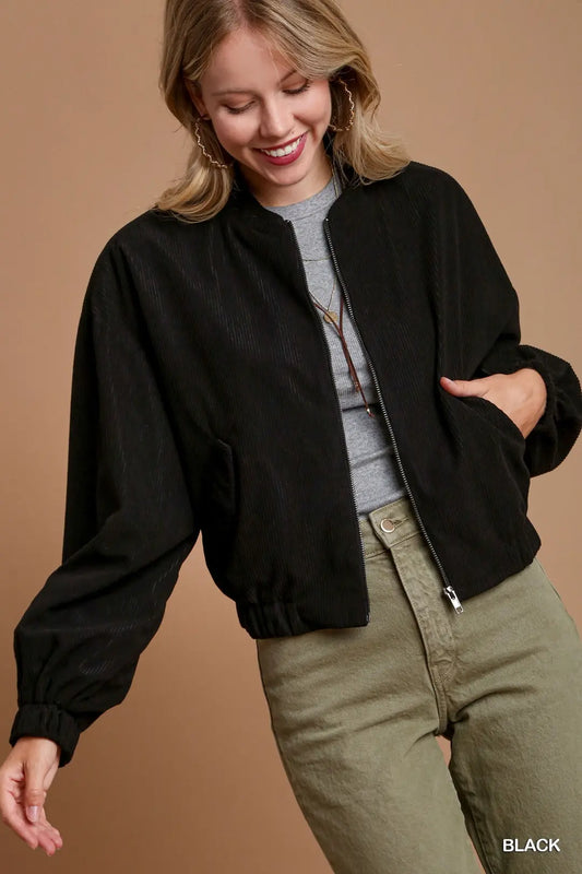 Black Bomber Jacket