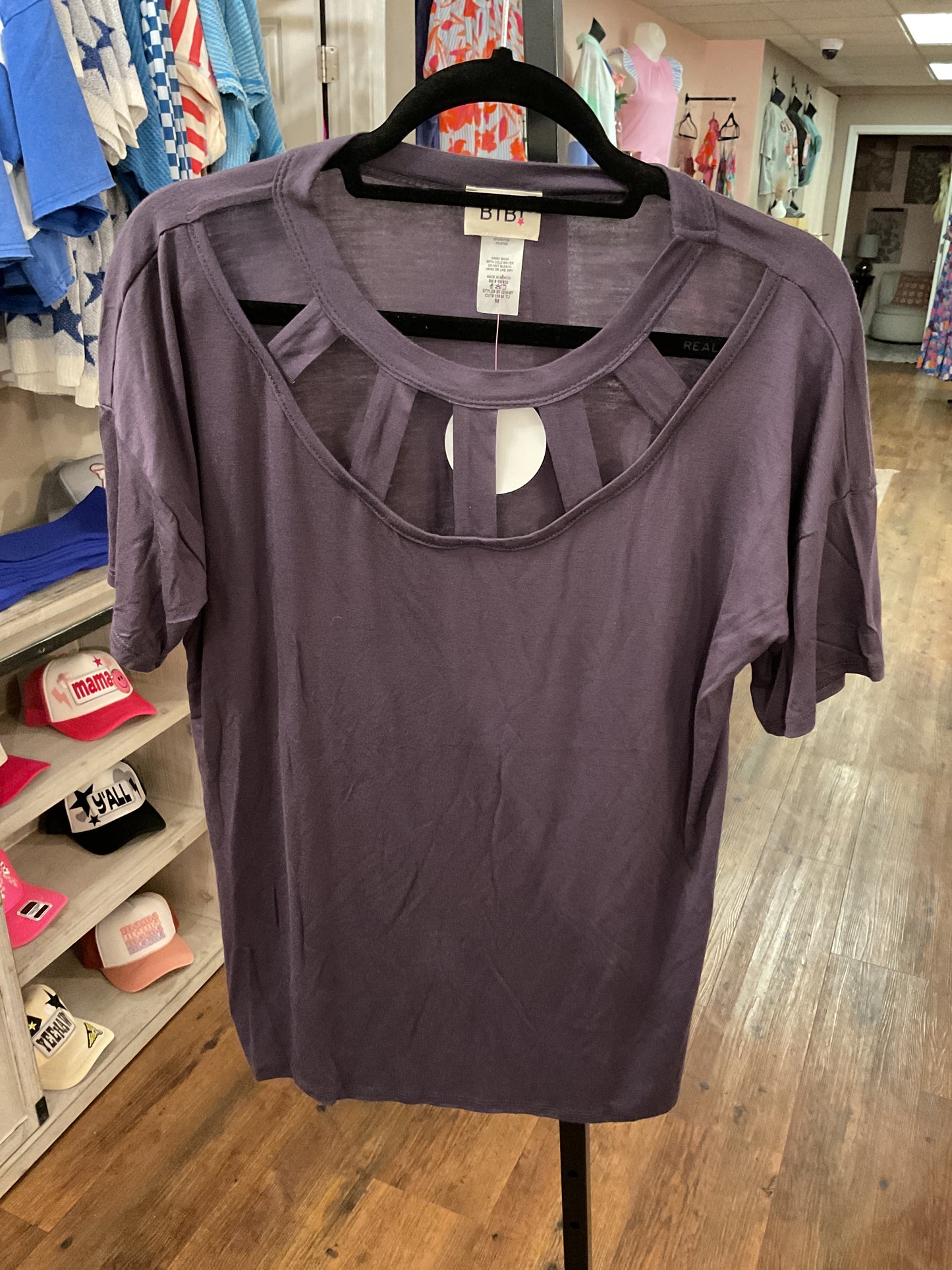 Charcoal Cutout Tshirt