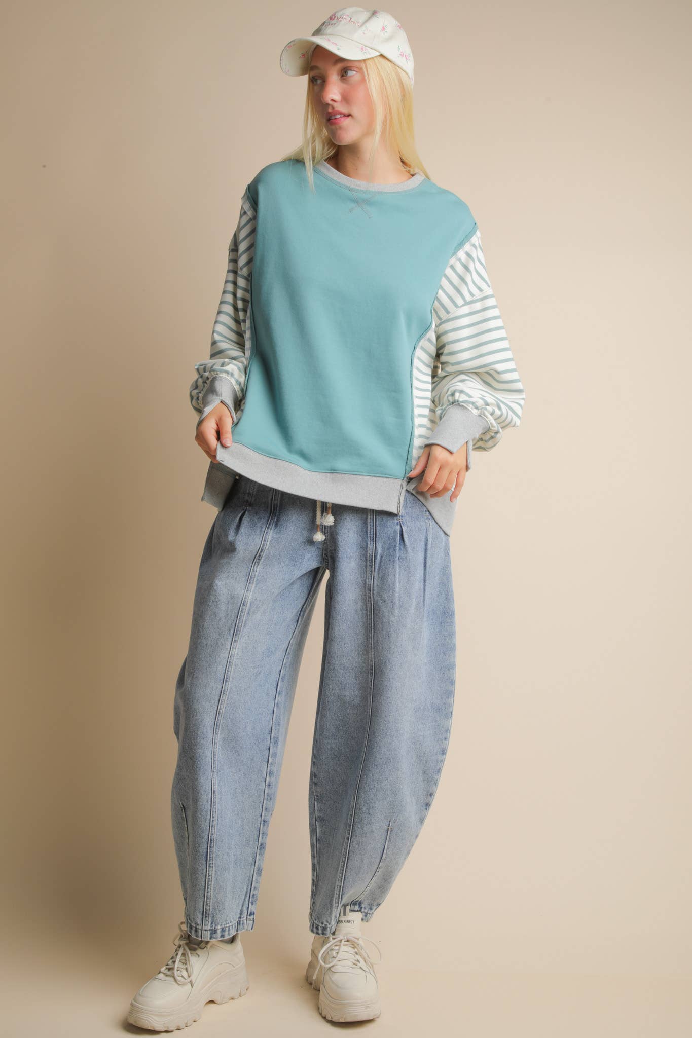 Oversized Striped Top