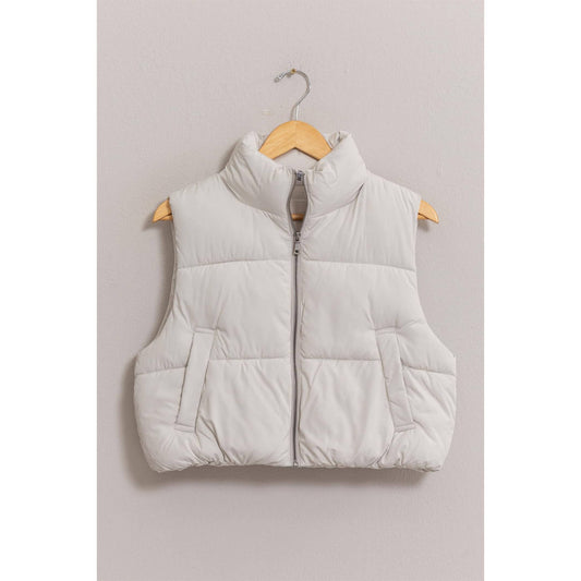 Cropped Puffer Vest