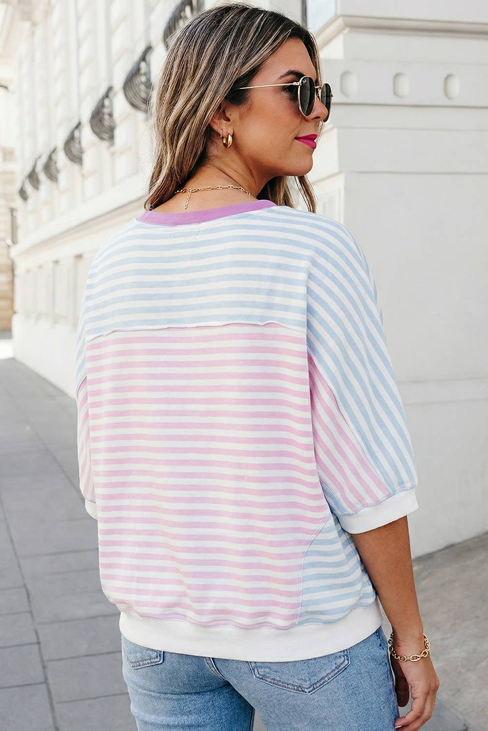 Stripe Patch Batwing SS