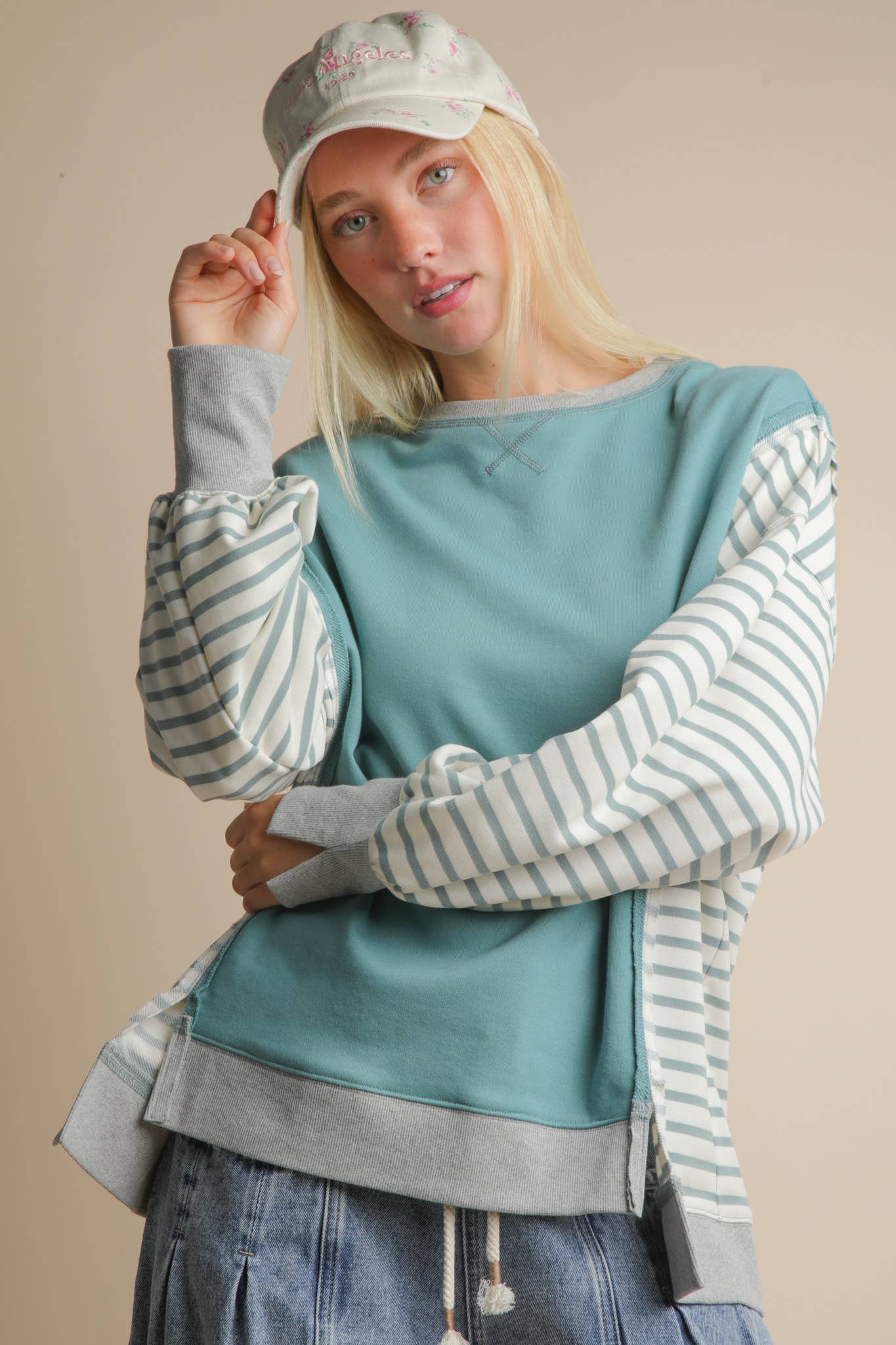 Oversized Striped Top