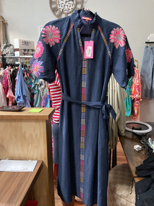 Embroidered Puff Dress