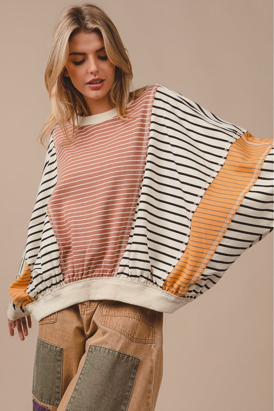 Latte Stripe Top