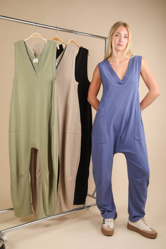Casual Knit Baggy Jumpsuit