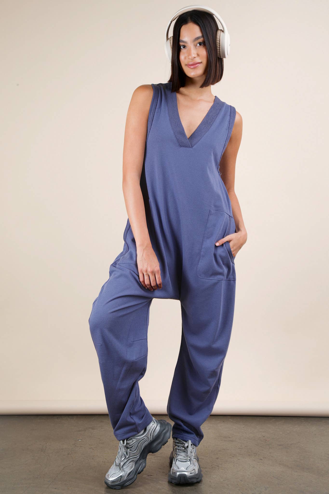 Casual Knit Baggy Jumpsuit