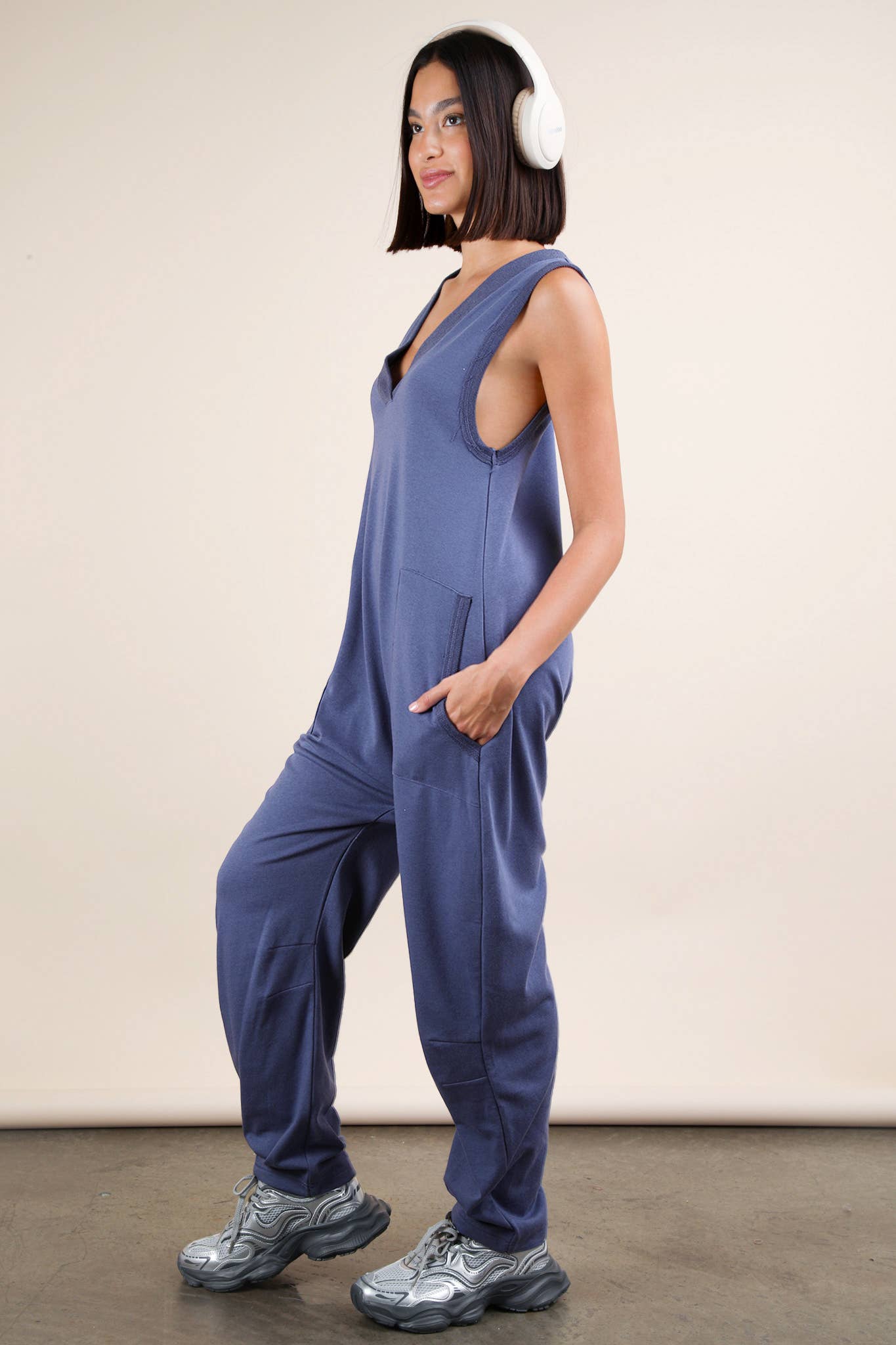 Casual Knit Baggy Jumpsuit