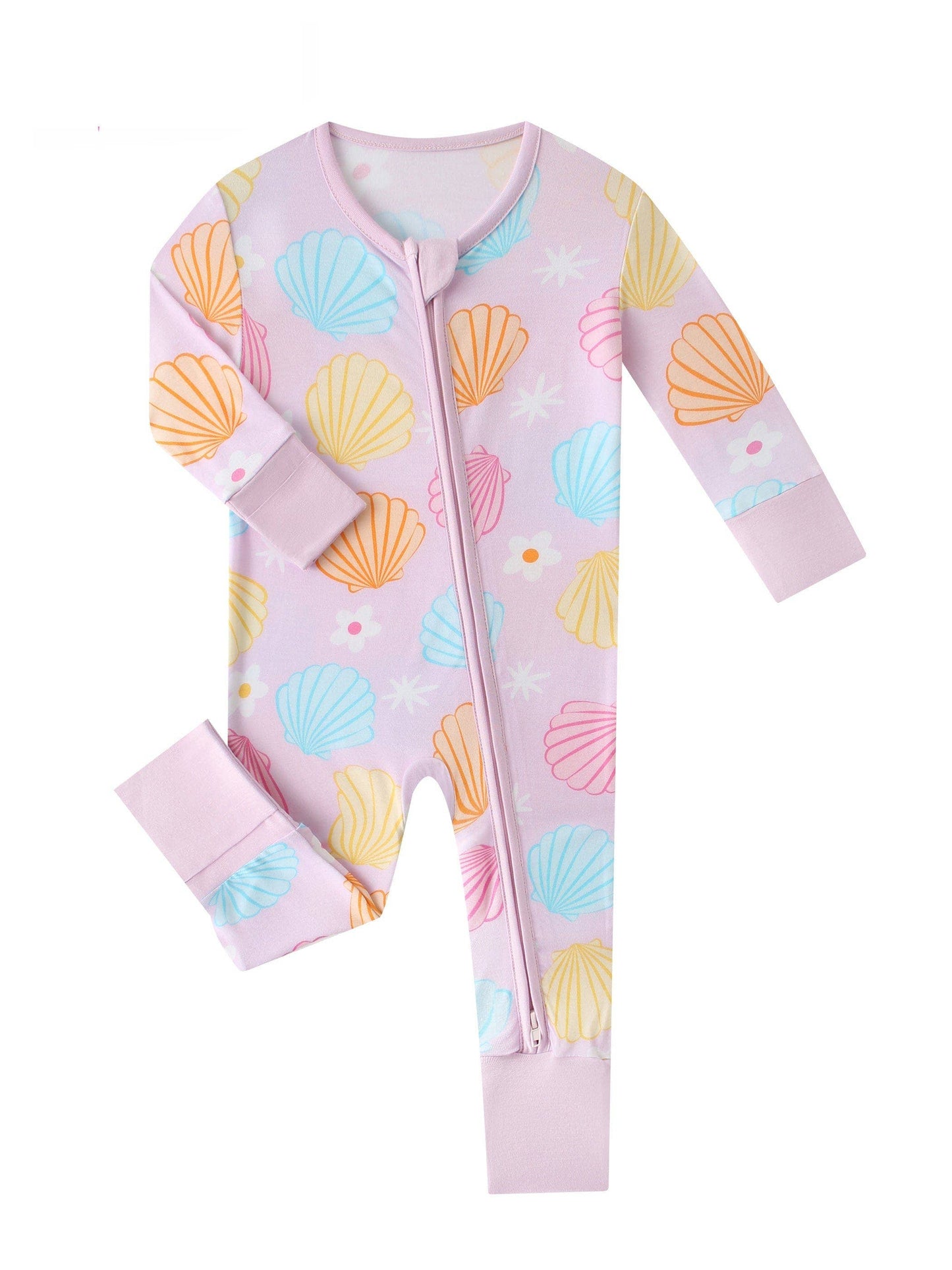 Pastel Seashell Bamboo Zippy