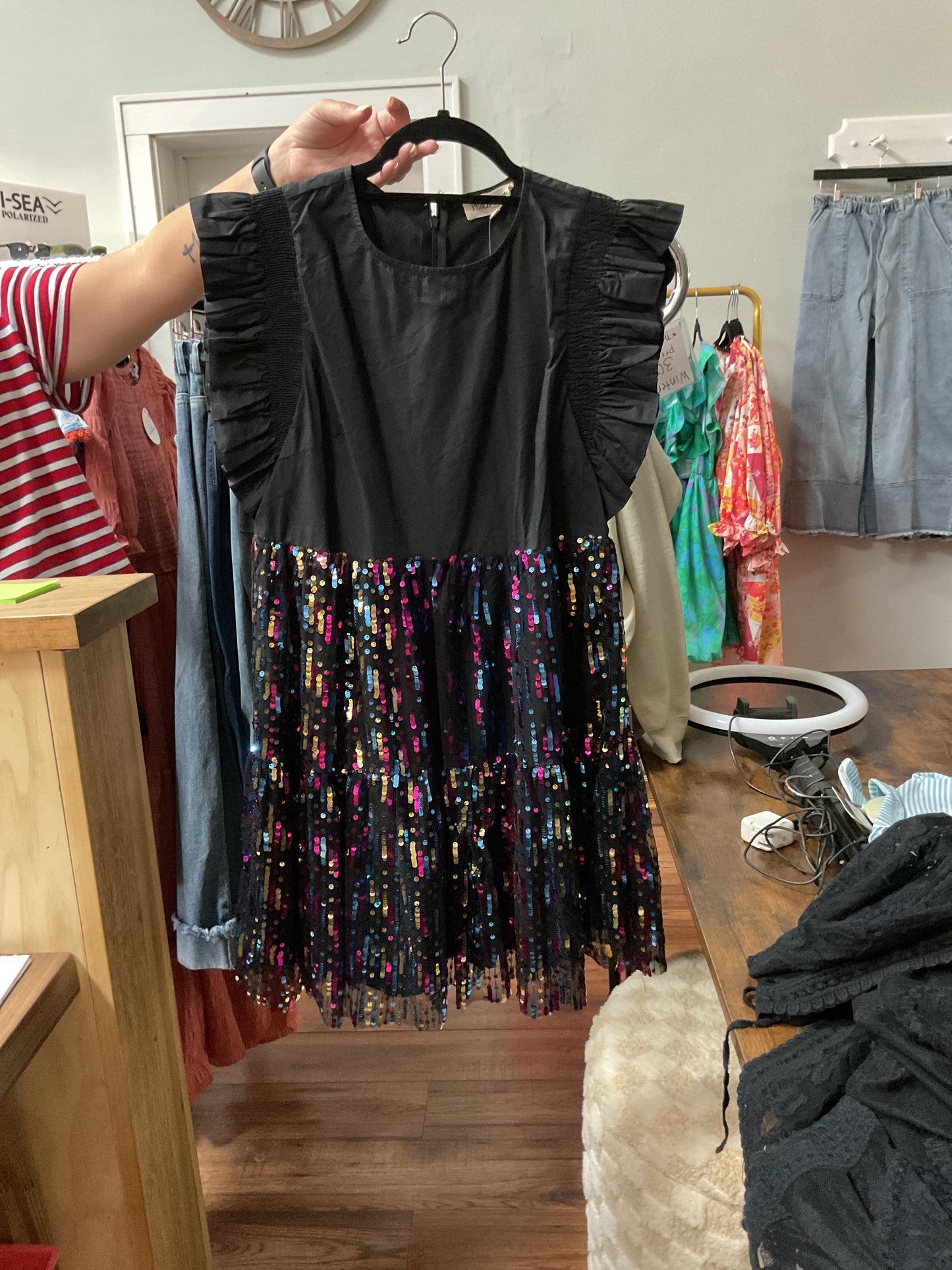 Sequin Poplin