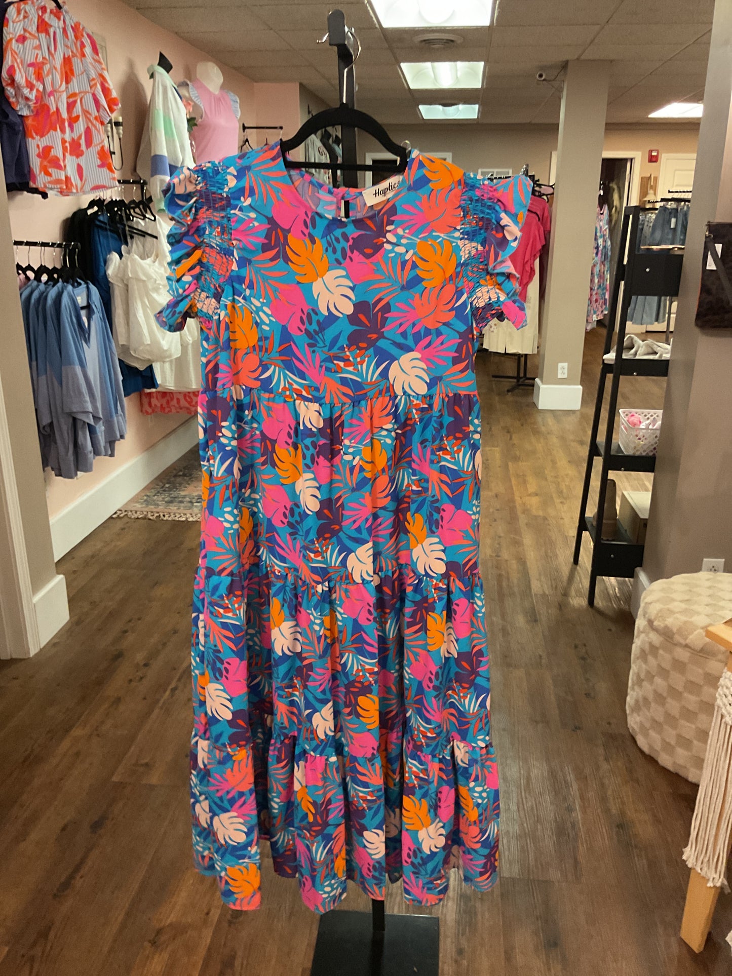 Ruff Tropical Dress
