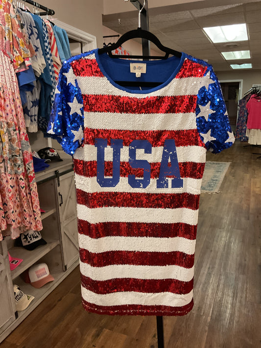 USA Dress Sequin