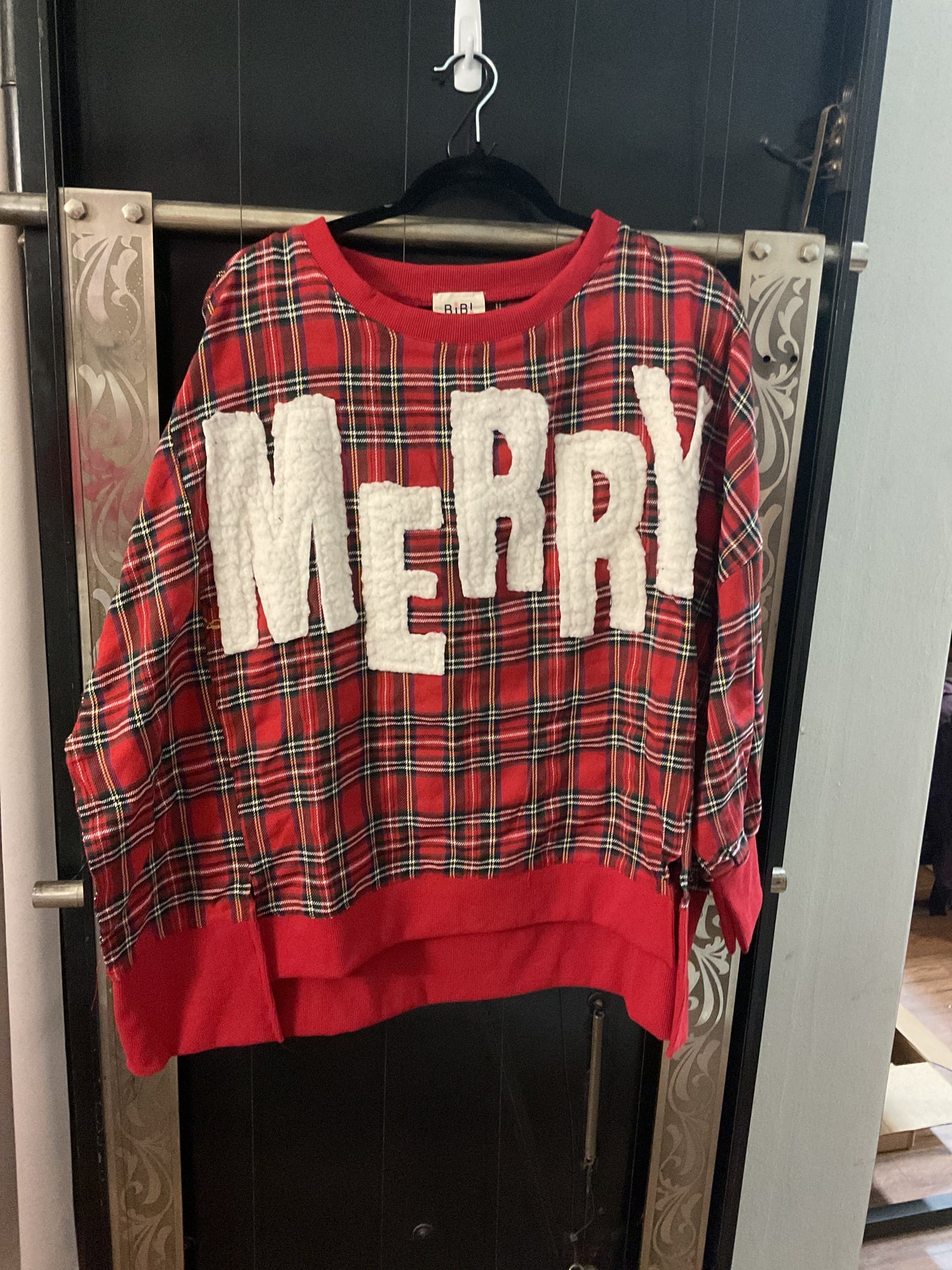 Merry Plaid Sweatshirt