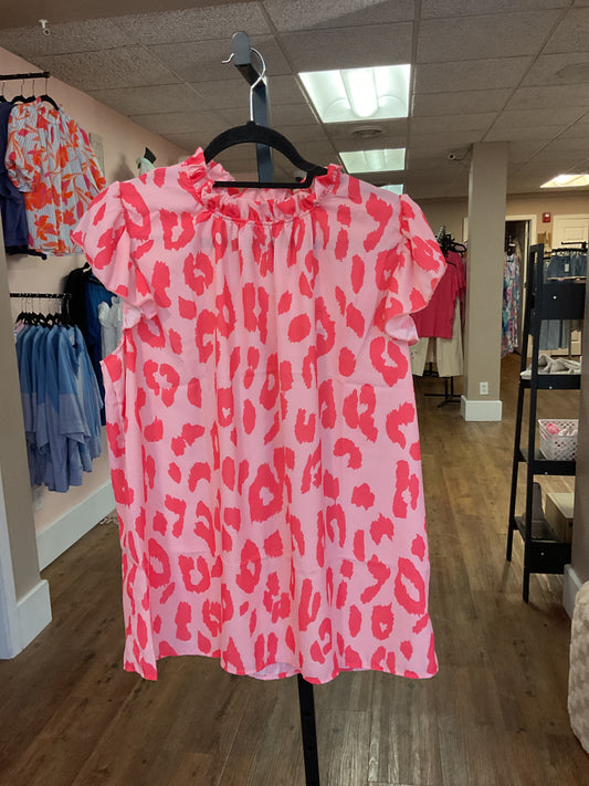 Peach Leo Ruff Top