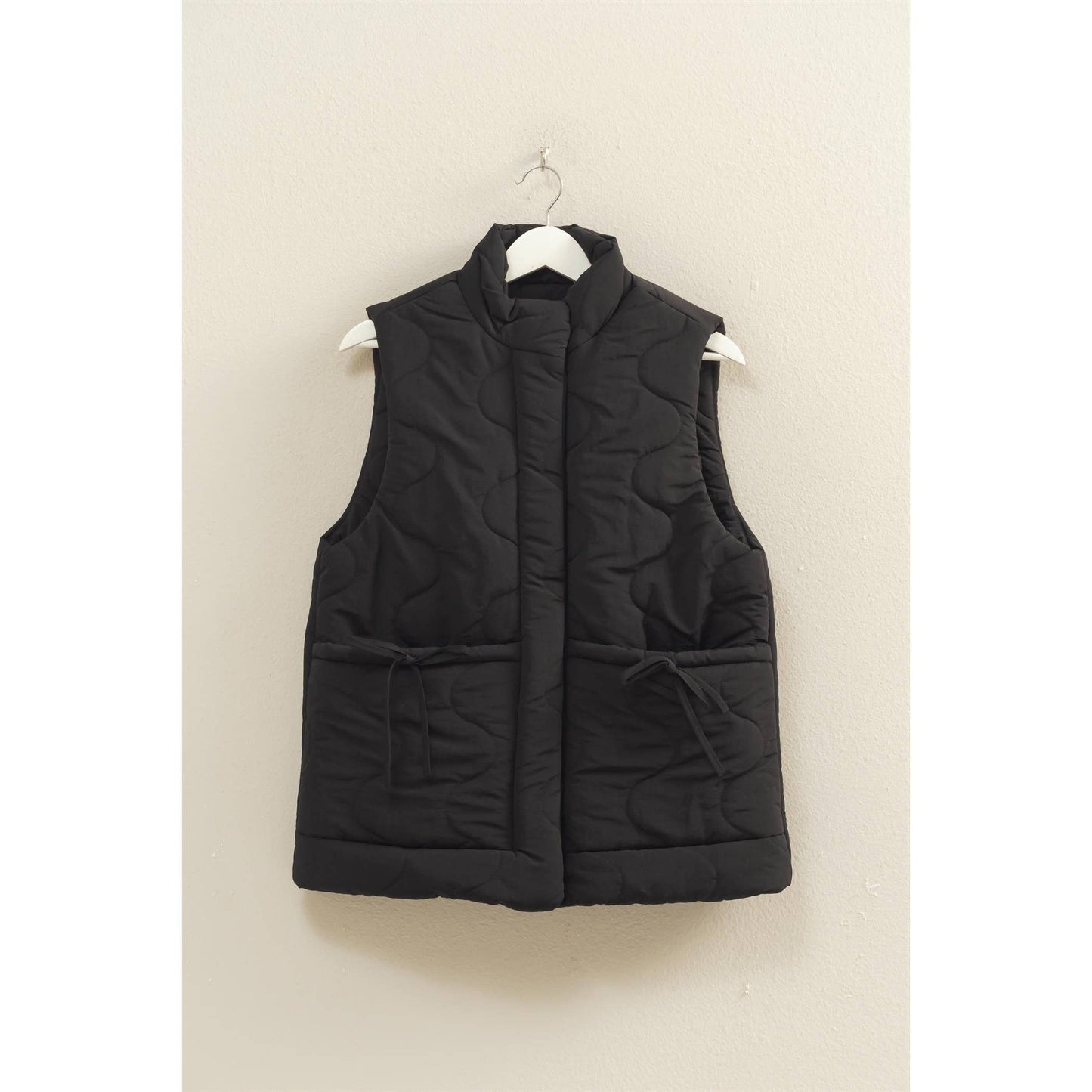 Quilted Ribbon Puffer Vest