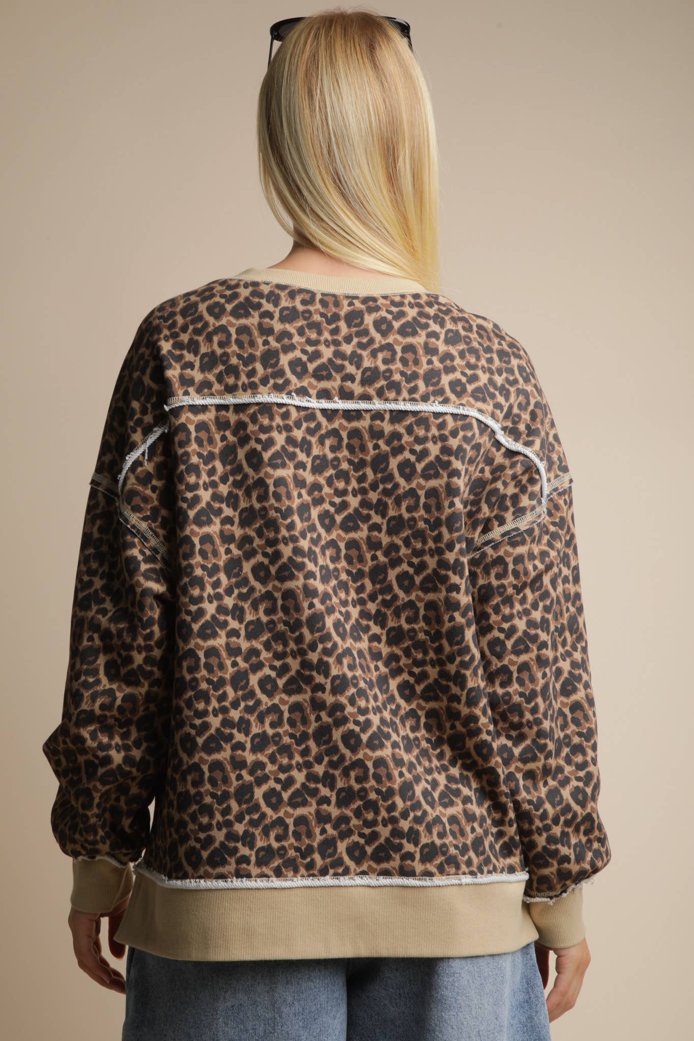 Leopard Knit Top