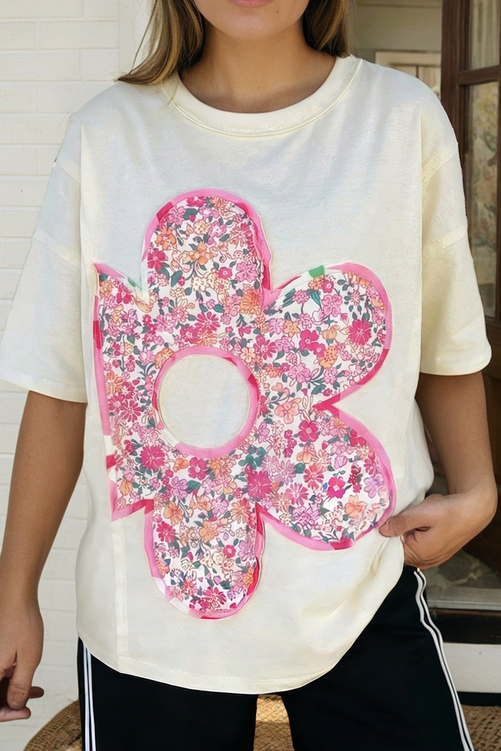 Floral Patch Oversize Tee