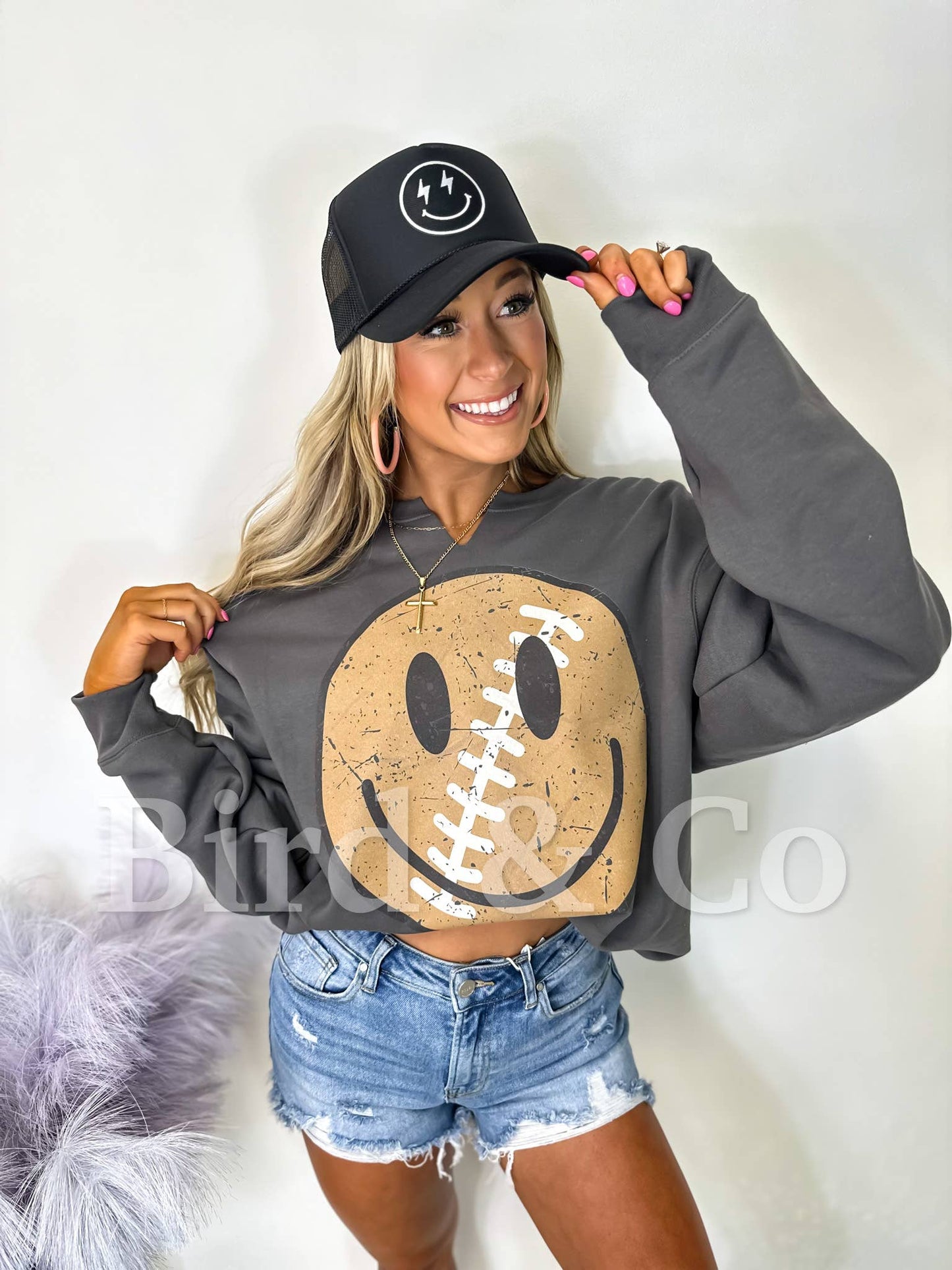 Football Smiley Sweatshirt