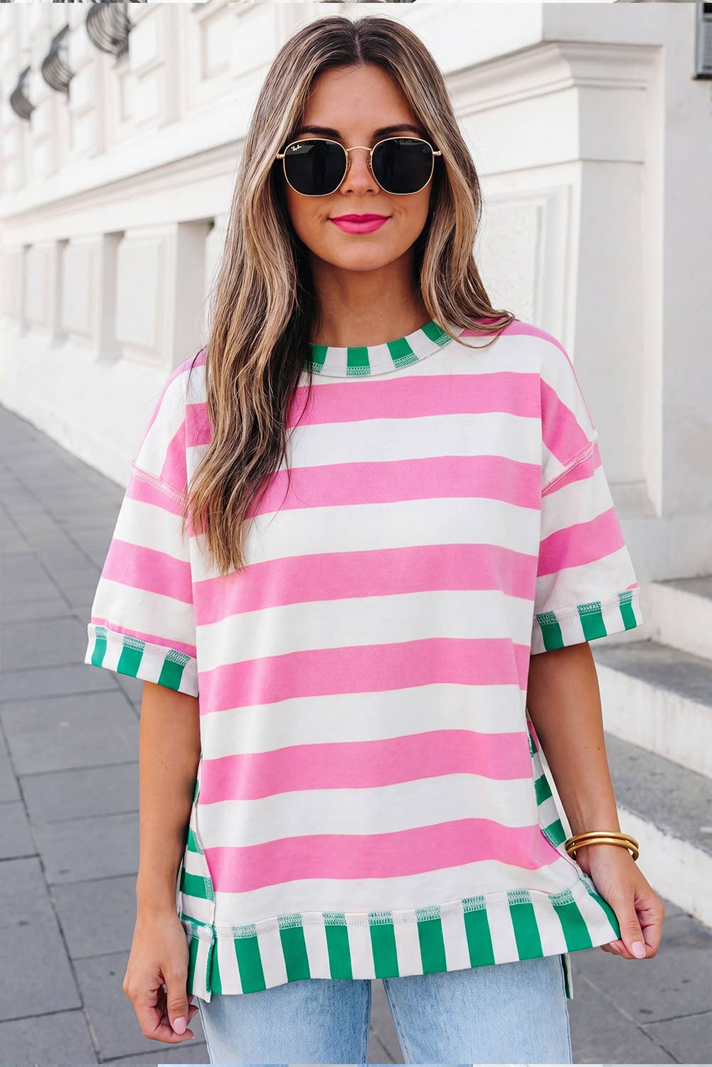 Stripe Contrast SS