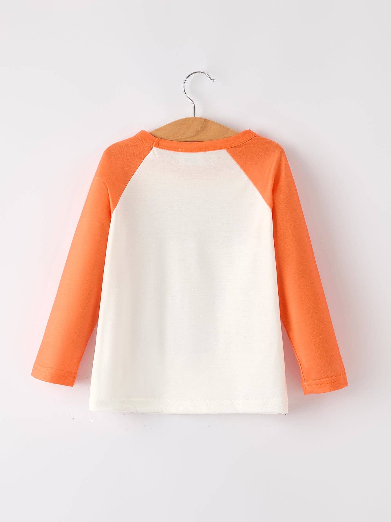 Thanksgiving Pumpkin Letters Print Long Sleeve Boys Top