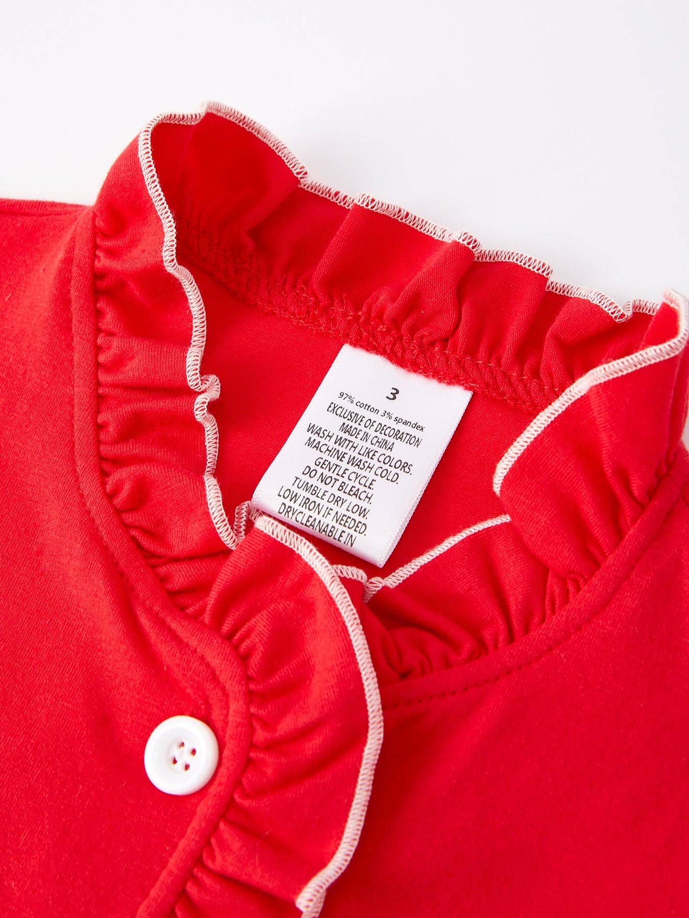 Red Girls Embroidered Pajamas