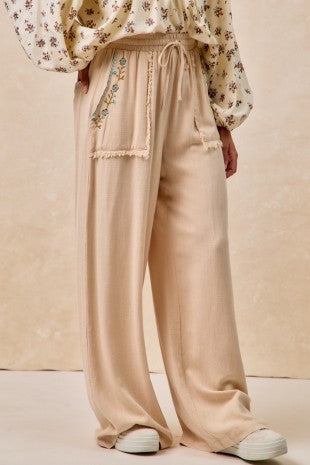 Floral Linen Pant