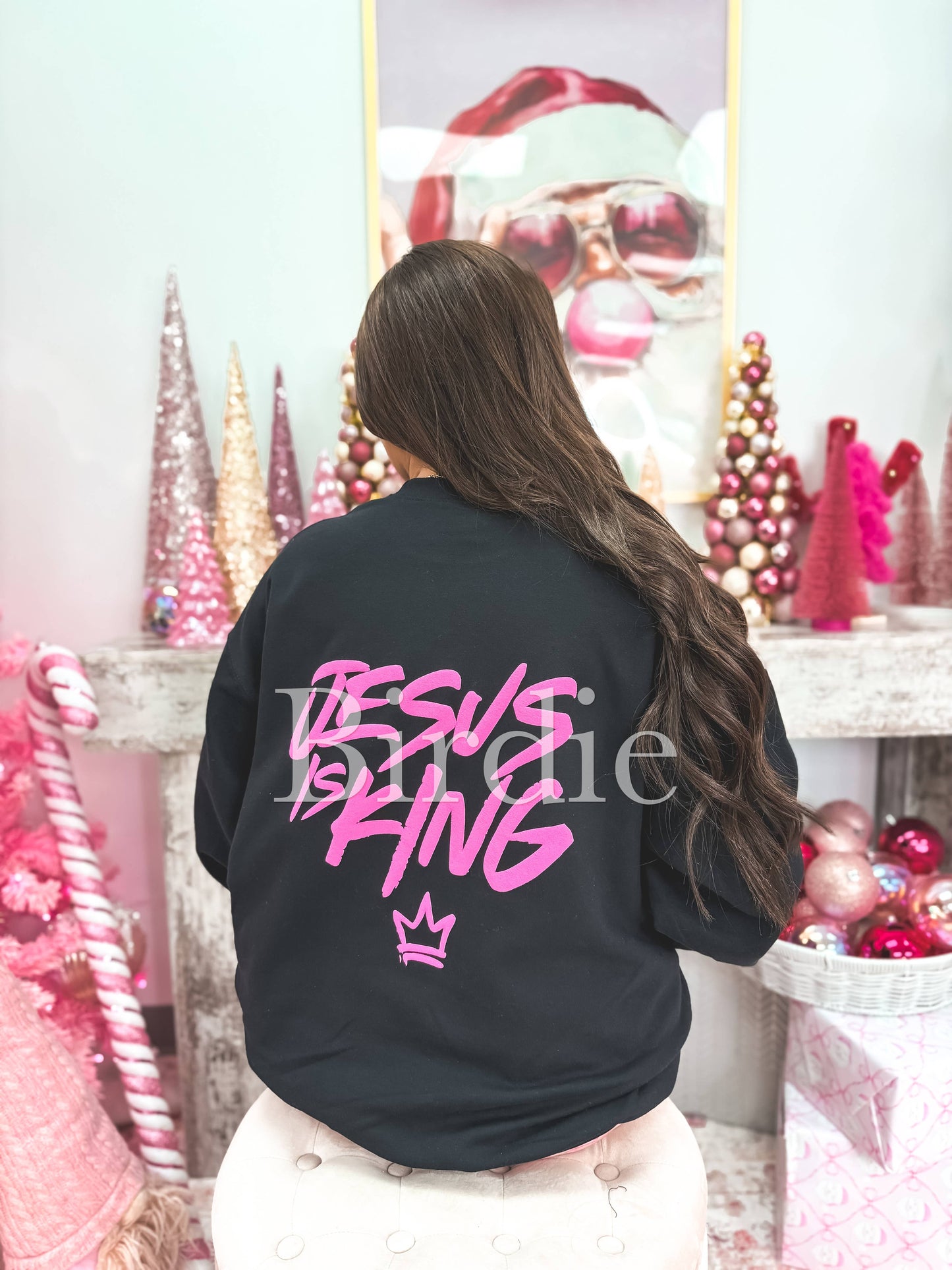 Jesus is King Puff Crewneck