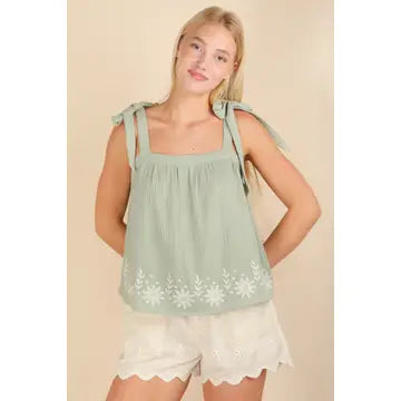Sage Tie Tank