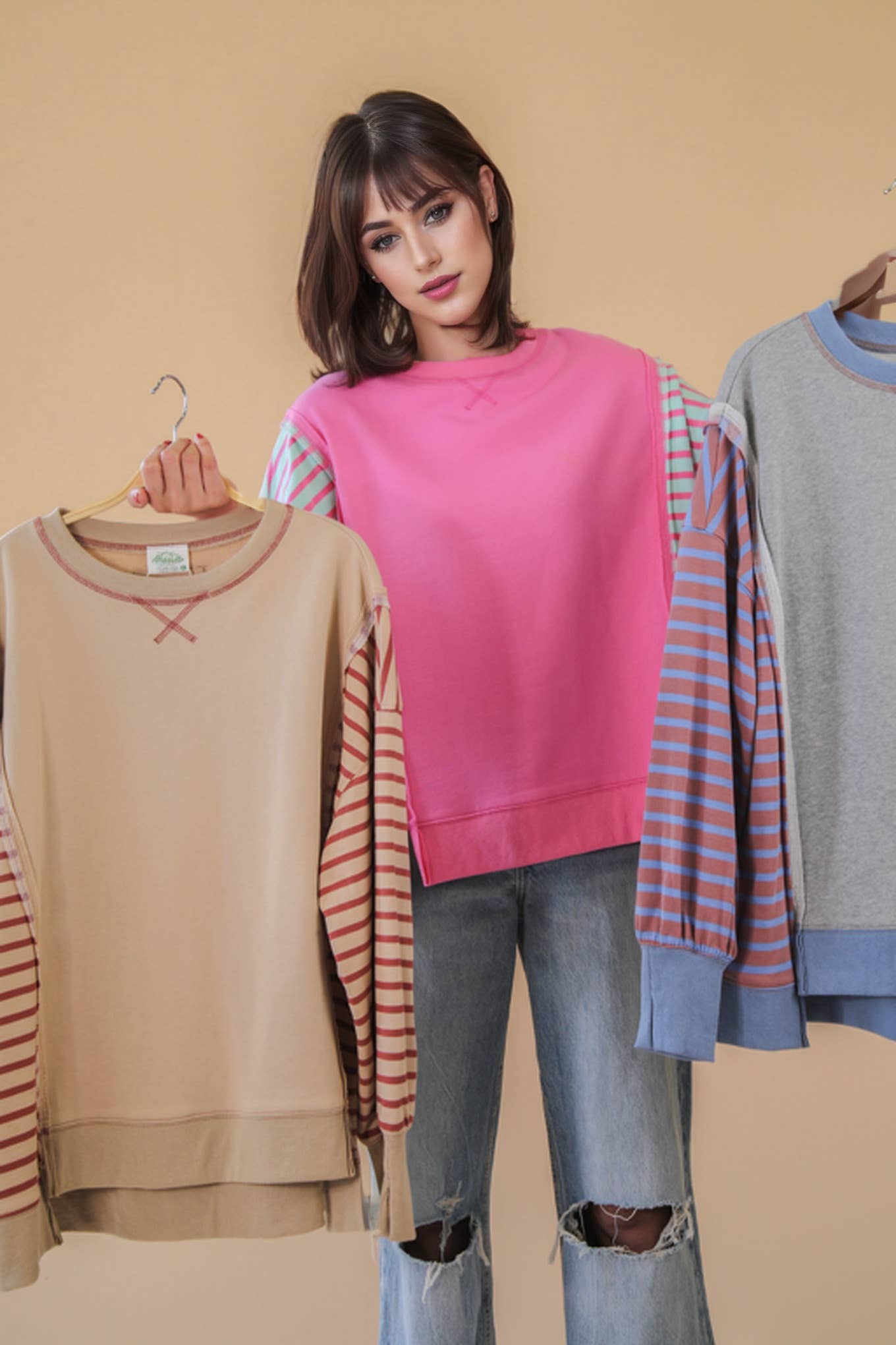 Oversized Striped Top