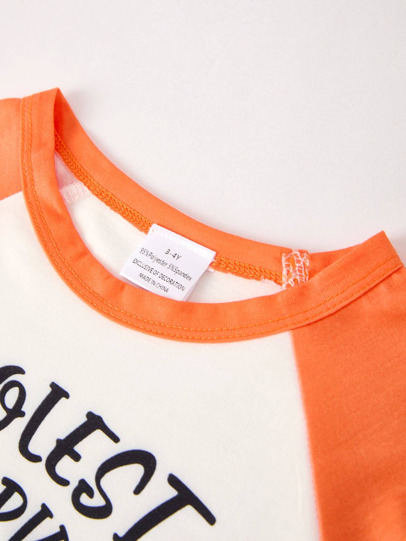 Thanksgiving Pumpkin Letters Print Long Sleeve Boys Top